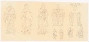 Skulpturen und Ornamentik: Engel, Allegorien u.a. Skulpturen, Ornamentik