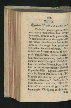 XLVII. Quid de Osculis Sagarum?