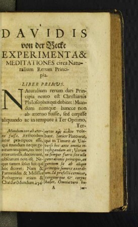 Liber Primvs