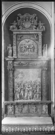 Messelhausen Katholische Sankt Burkhard Kirche Apostelaltar Mittelrelief Abschied der Apostel