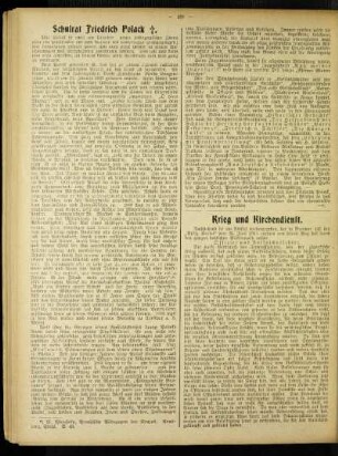 Schulrat Friedrich Polack : [Nekrolog]