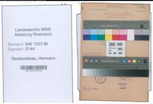 Entnazifizierung Hermann Reckendrees , geb. 19.02.1904 (Zollbeamter)