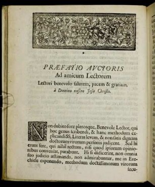 Præfatio Avctoris Ad amicum Lectorem [...]