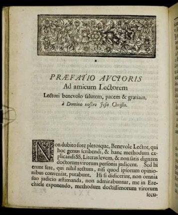 Præfatio Avctoris Ad amicum Lectorem [...]