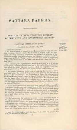 Further letters from the Bombay government and enclosures therein