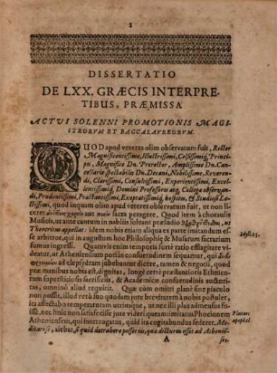 Christophori Helvici Oratio habita de septuaginta interpretibus S. Scripturae Graecis