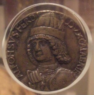 Medaille auf Herzog Alfonso von Kalabrien