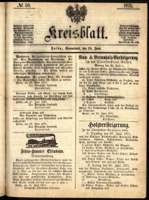 Ausgabe vom Samstag, den 24. Juni 1871.