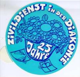 Aufkleber des Diakonischen Werkes der EKD mit Werbung für den Zivildienst