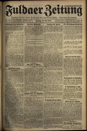 Erste Ausgabe vom Freitag, den 20. Mai 1932.