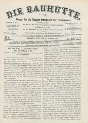 No. 8. Frankfurt a. M., den 19. Februar 1916. 59. Jahrgang.