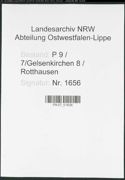 Sterberegister Standesamt Gelsenkirchen 8 Rotthausen