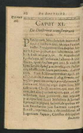 Caput XI. De Doctrina Ministrorum verbi.
