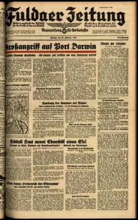 Ausgabe vom Freitag, den 20. Februar 1942.