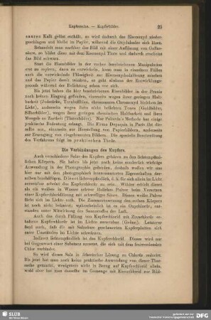 Die Verbindungen des Kupfers