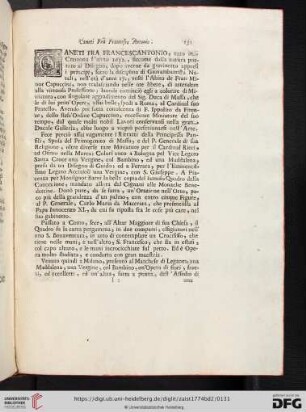 Notizie di Caneti Fra Franseco Antonio