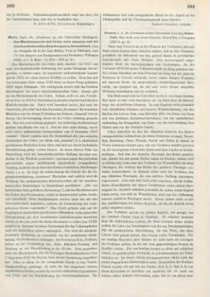 103-104 [Rezension] Mirbt, Carl, Das Mischehenrecht des Codex iuris canonici und die interkonfessionellen Beziehungen in Deutschland