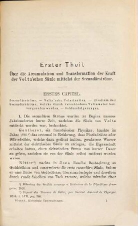 Untersuchungen über Elektricität
