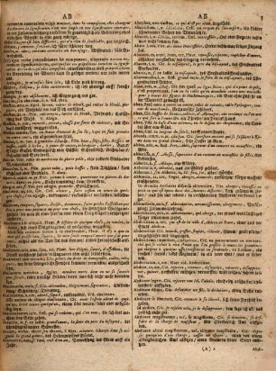 Le Grand Dictionaire Royal François-Latin-Alleman, Latin-Alleman-François, alleman-françois-latin; mais encore accompagné de cinquante descriptions de diverses choses tout-a-fait admirables, & d'un petit traitté fort-curieux de la vénerie et de la fauconnerie traduit en allemand ..., [3]. Latino-Gallico-Germanicum
