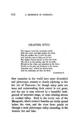 CHAPTER XVIII. - Macquarie Plains, Cleveland, Perth, Longford, Bishopsbourne, the Nile, Launceston