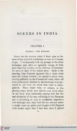 Chapter I: Madras – The Monsoon