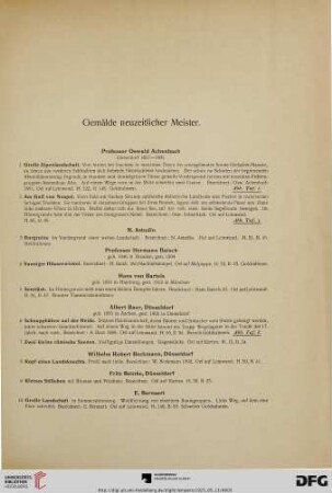 Gemälde neuzeitlicher Meister (Nr. 1-221)