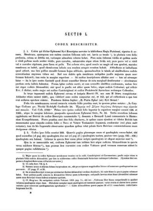 Sectio I. Codex Describitur