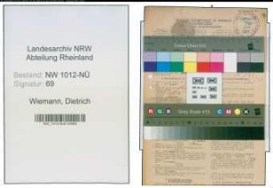 Entnazifizierung Dietrich Wiemann , geb. 02.01.1897 (Kaufm.Angest.)