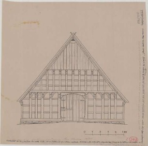 Theenhausen (Kreis Halle): Harkenhof. Haupthaus (Giebelansicht)