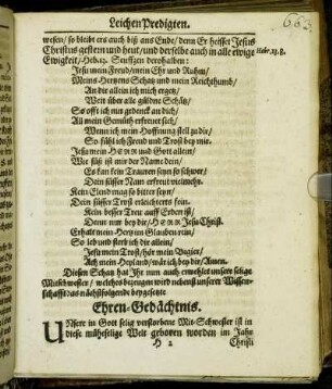 Ehren-Gedächtnis.
