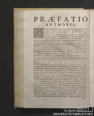 Praefatio Authoris.