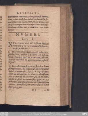 Numeri. Cap. I.