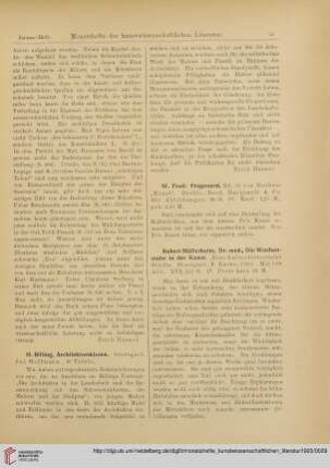 [Rezension von: H. Billing, Architekturskizzen]