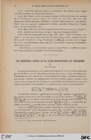 20: Les dernières lignes de la stèle mentionnant les Israélites