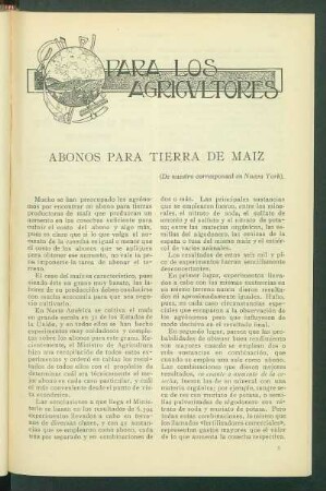 Para los Agricultores