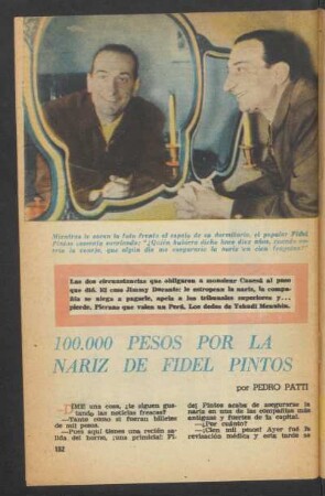 100000 pesos por la nariz de Fidel Pintos
