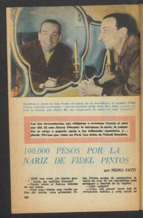 100000 pesos por la nariz de Fidel Pintos