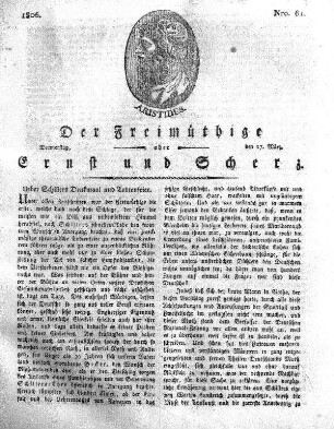 Nro. 61, Donnerstag den 27. März 1806