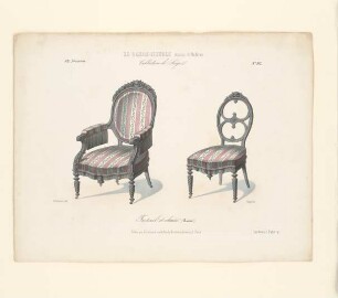 "Fauteuil et chaise (boudoir.)", aus: Le Garde-meuble