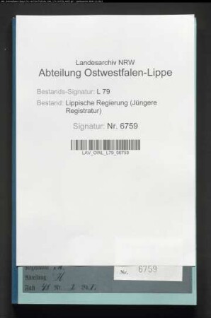 Reklamationen, Beurlaubungen und Ausstand vom Militärdienst (Besonderes)