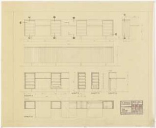GDF Wüstenrot, Ludwigsburg Innenausbau: Theke Eingangshalle: Ansichten, Schnitte 1:10