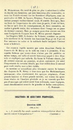 Solutions de questions proposées.
