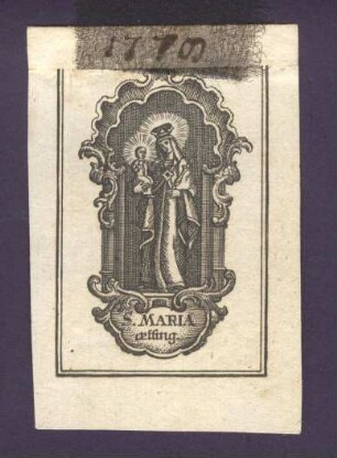 "S. Maria oetting" (kleines Andachtsbild)