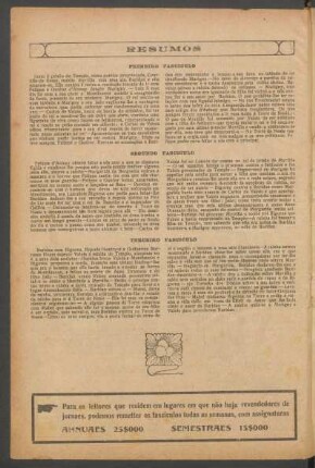 Resumos : Primeiro fascículo [e] Segundo fascículo [e] Terceiro fascículo