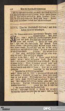 XXVII. Von der Kindschafft GOttes / und dem hohen Adel der Glaubigen.
