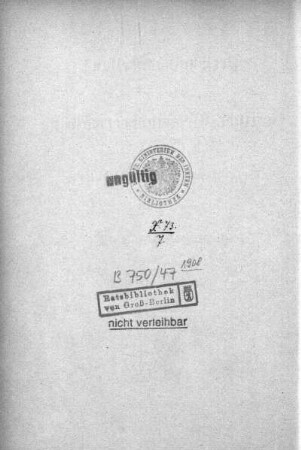 Stempel: Kön. pr. Ministerium des Innern Bibliothek