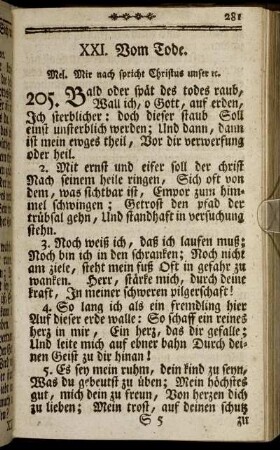 XXI. Vom Tode. - XXII. Von der Auferstehung der Todten.