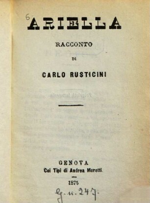 Ariella : Racconto