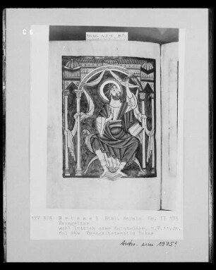 Ms II 175, Evangeliar. fol. 85v: Evangelistenbild Lukas