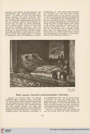 Über neure deutsch-schweizerische Literatur